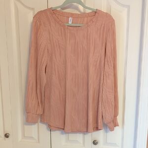 Elegant Pink Pleated Women's Top